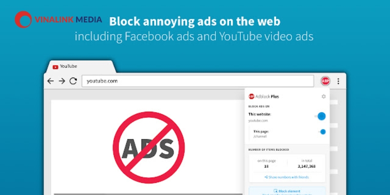 Cách Chặn quảng cáo Youtube trên máy tính sử dụng Adblock Plus